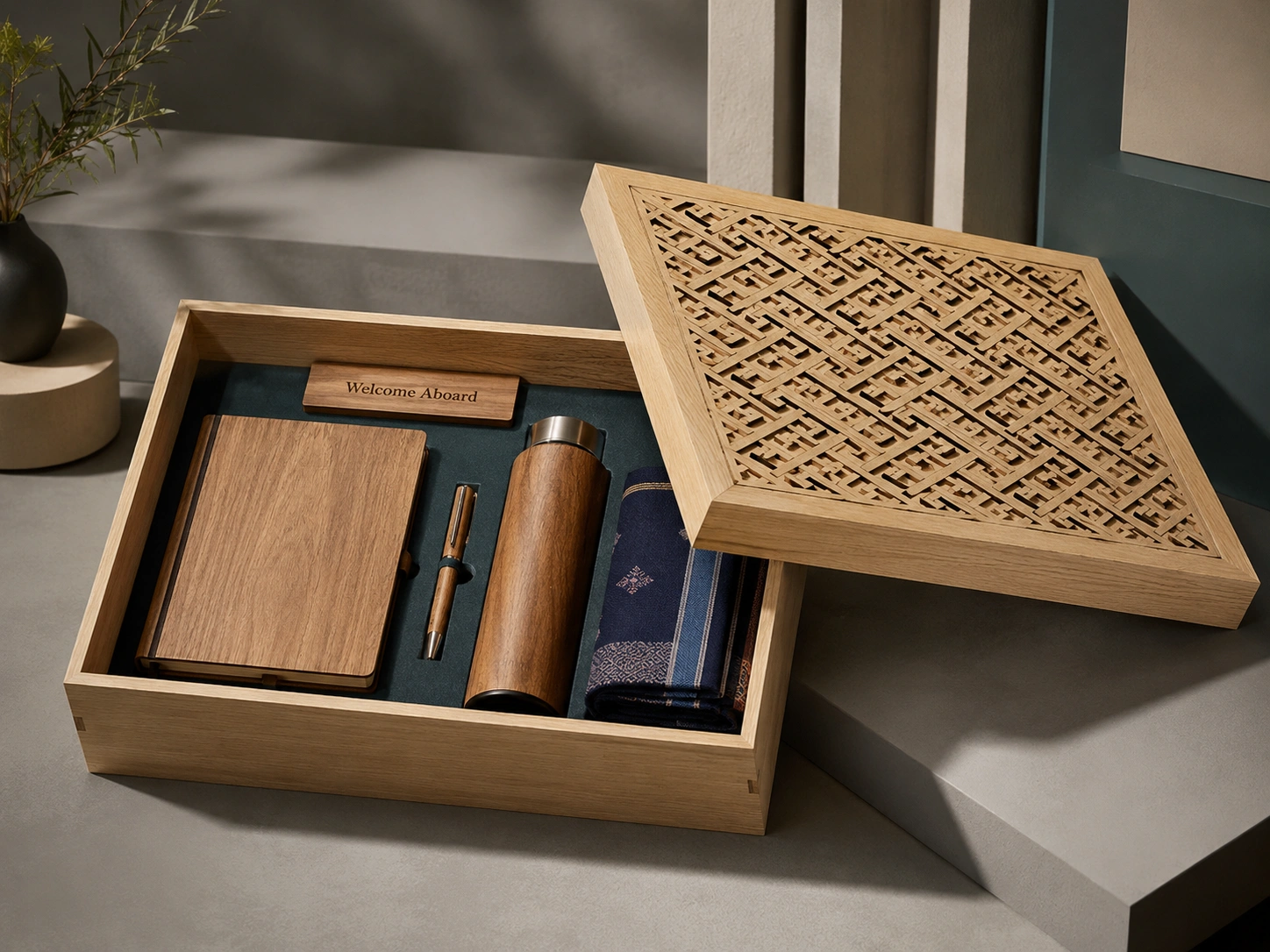 High-end custom laser-cut wooden product