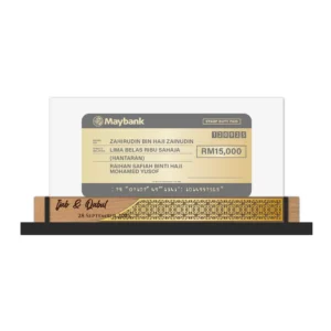 Wedding Cheque Keepsake Display