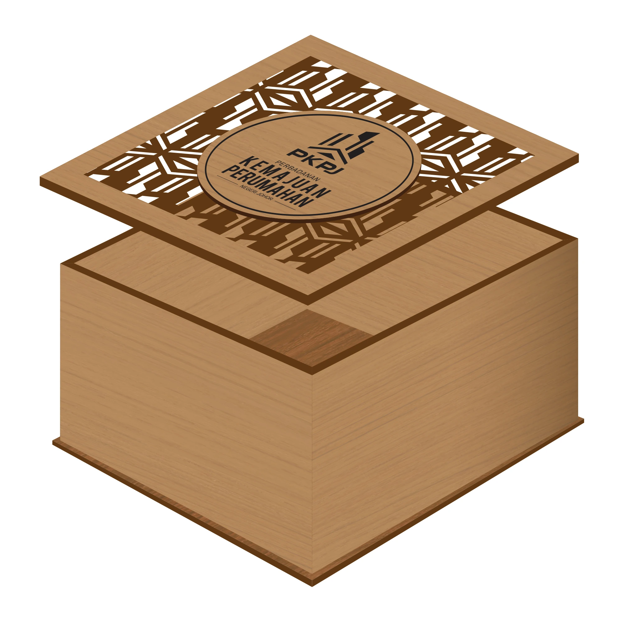 Laser-Cut Wooden Door Gift Box