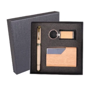 Wooden Pen Keychain and Card Holder Set - GBA 467